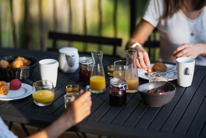 Petit-déjeuner Rives Nature Cottages et Camping en Bretagne